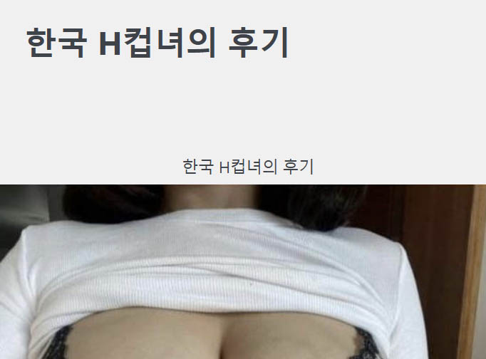 한국 H컵녀의 후기