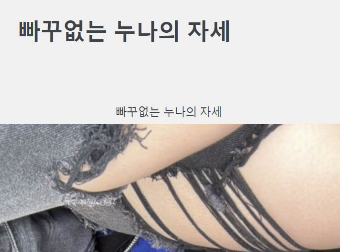 빠꾸없는 누나의 자세