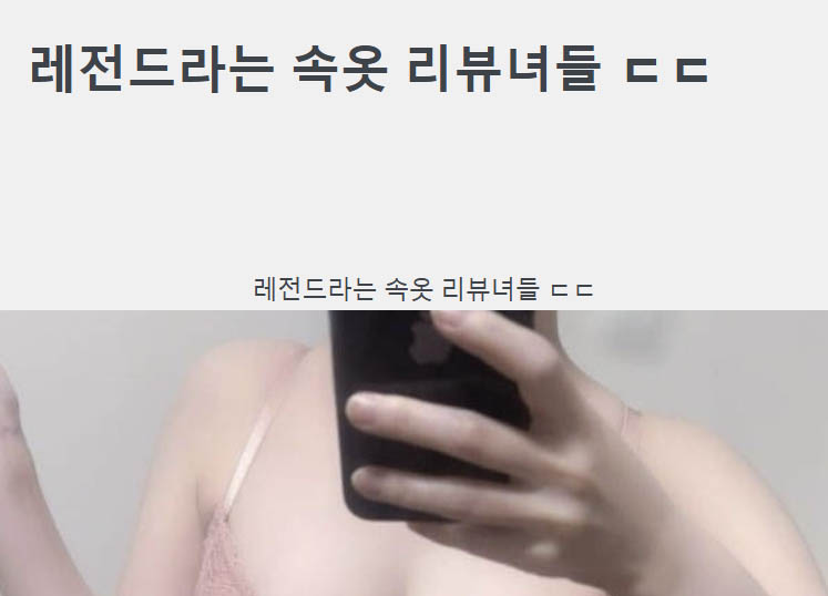 레전드라는 속옷 리뷰녀들 ㄷㄷ