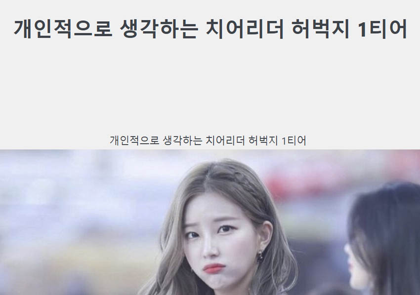 개인적으로 생각하는 치어리더 허벅지 1티어