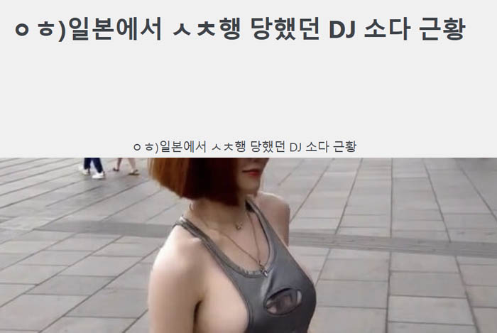 ㅇㅎ)일본에서 ㅅㅊ행 당했던 DJ 소다 근황