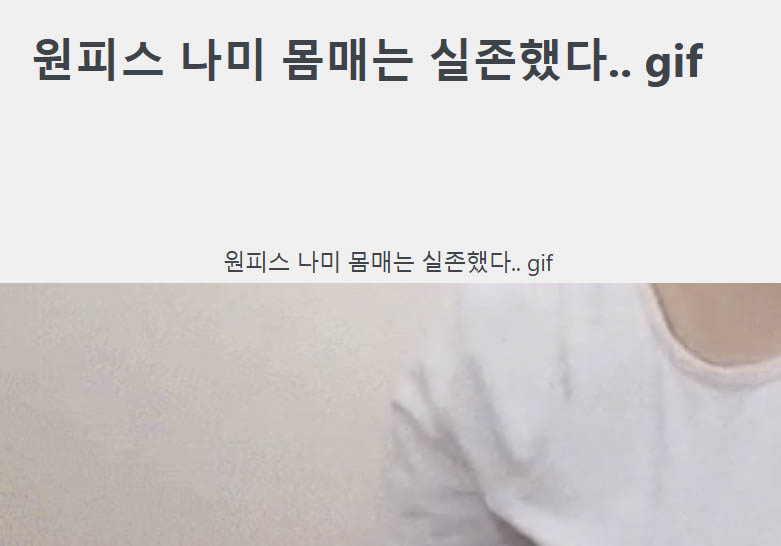 원피스 나미 몸매는 실존했다.. gif