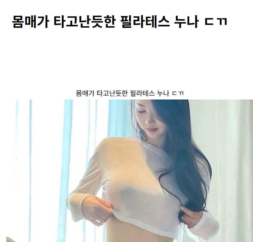 몸매가 타고난듯한 필라테스 누나 ㄷㄲ