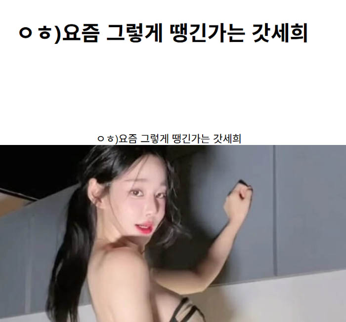 ㅇㅎ)요즘 그렇게 땡긴가는 갓세희