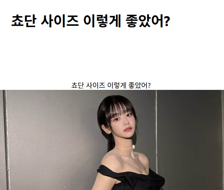 쵸단 사이즈 이렇게 좋았어?