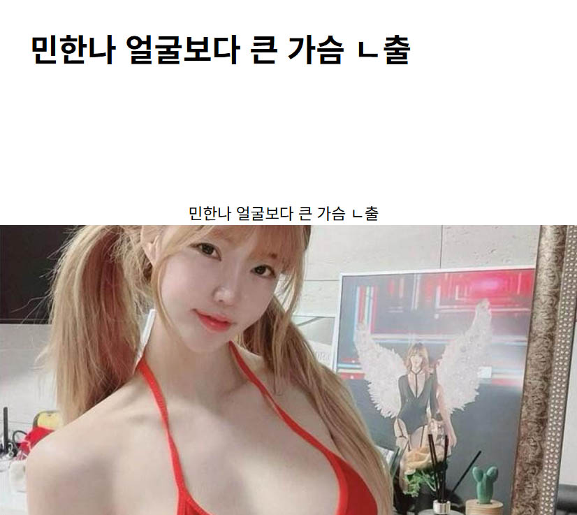 민한나 얼굴보다 큰 가슴 ㄴ출