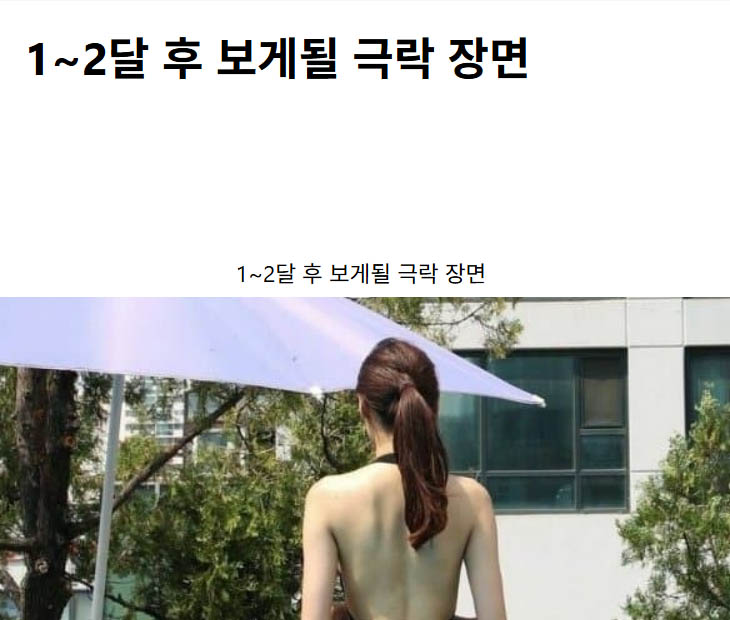 1~2달 후 보게될 극락 장면