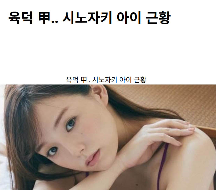 육덕 甲.. 시노자키 아이 근황