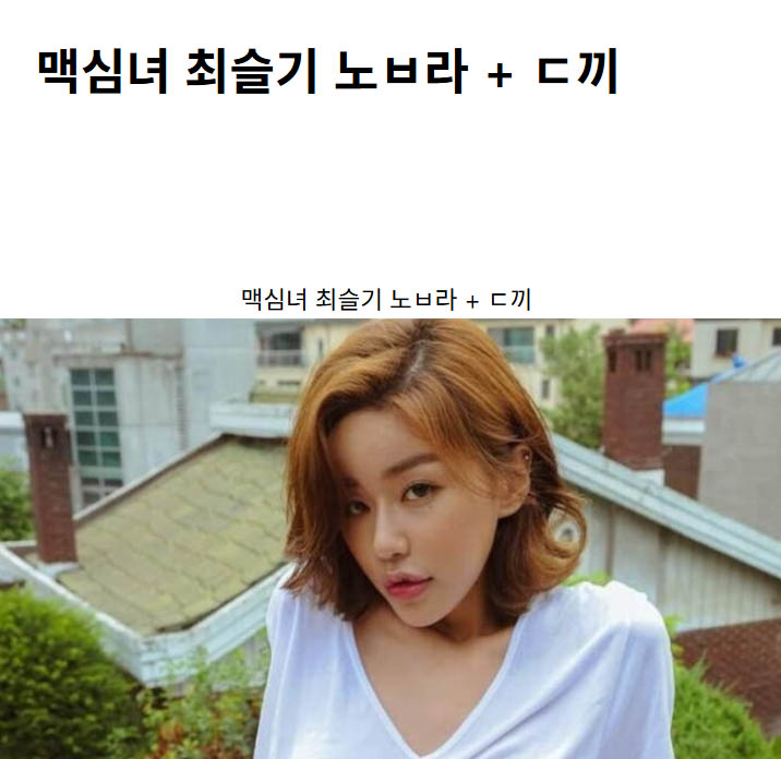 맥심녀 최슬기 노ㅂ라 + ㄷ끼