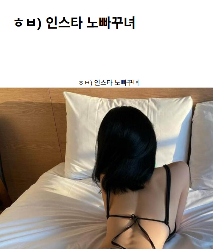ㅎㅂ) 인스타 노빠꾸녀