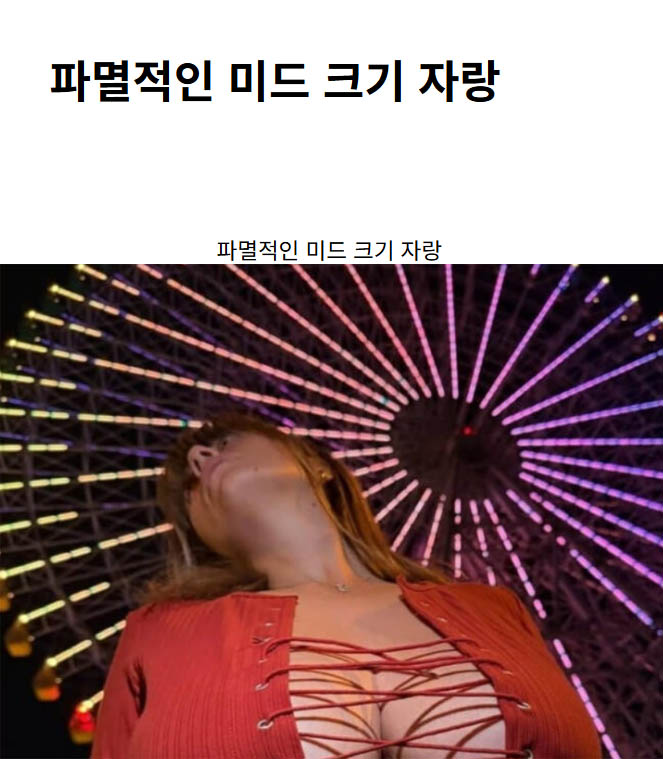 파멸적인 미드 크기 자랑