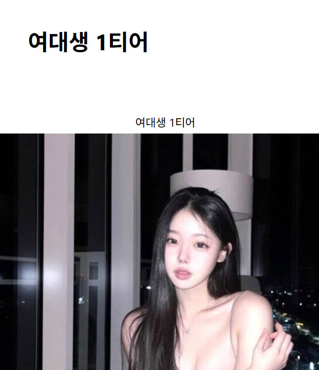 여대생 1티어