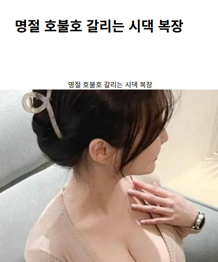 명절 호불호 갈리는 시댁 복장