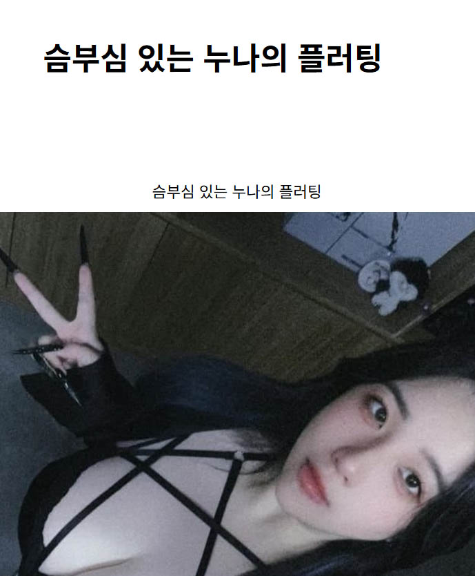 슴부심 있는 누나의 플러팅