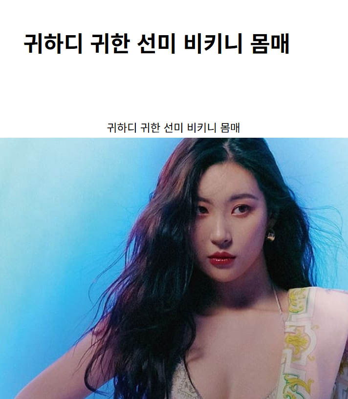 귀하디 귀한 선미 비키니 몸매