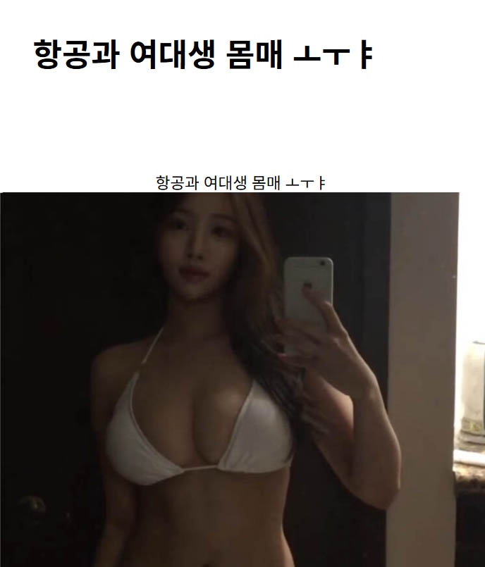 항공과 여대생 몸매 ㅗㅜㅑ