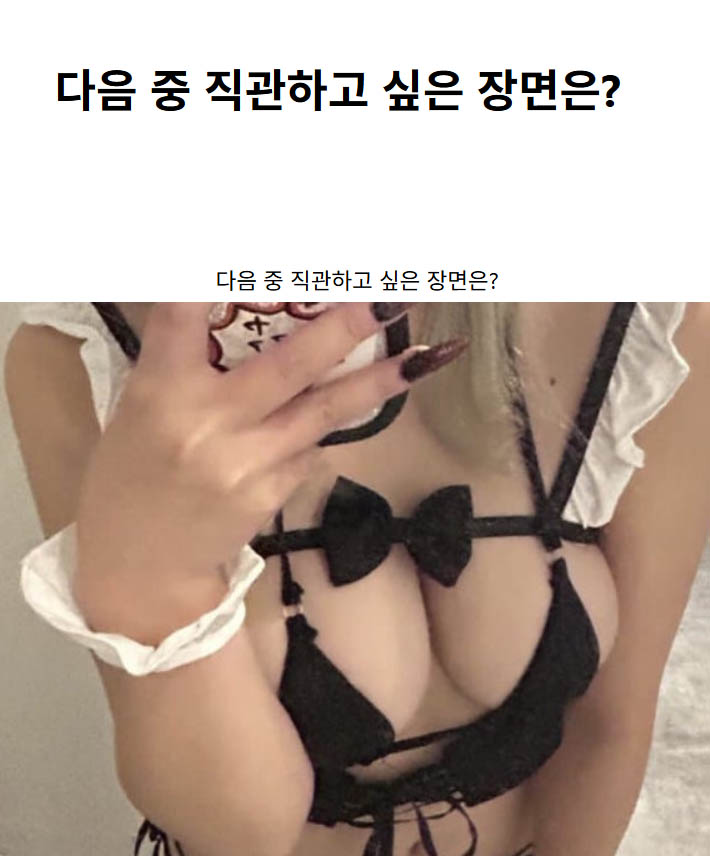 다음 중 직관하고 싶은 장면은?