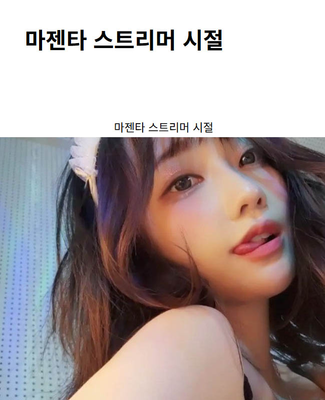 마젠타 스트리머 시절