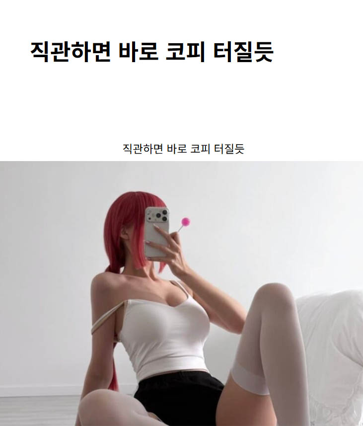 직관하면 바로 코피 터질듯
