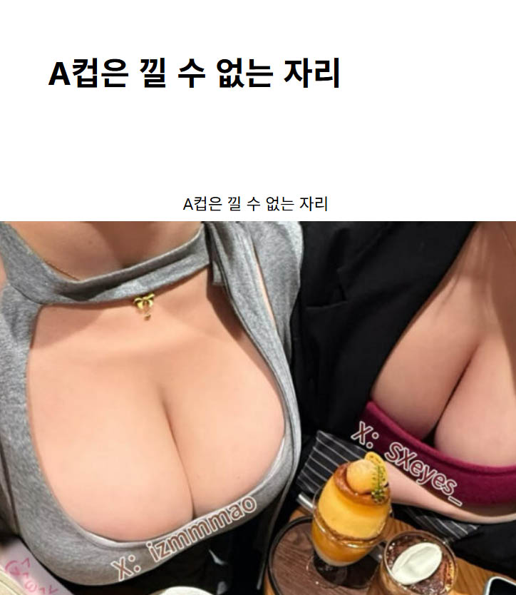 A컵은 낄 수 없는 자리