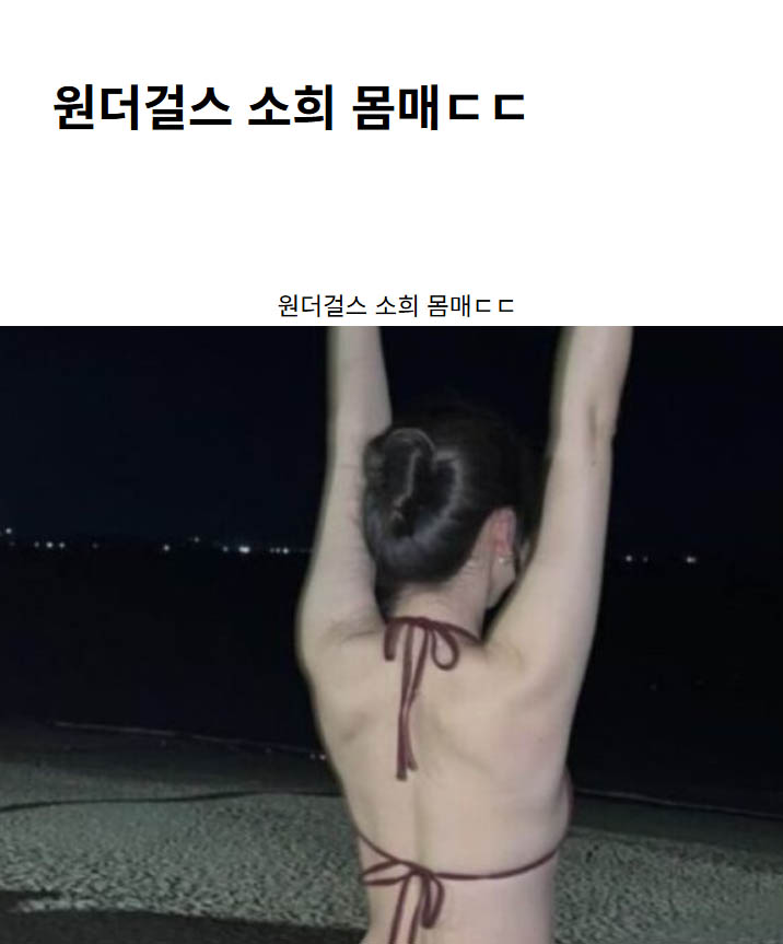 원더걸스 소희 몸매ㄷㄷ