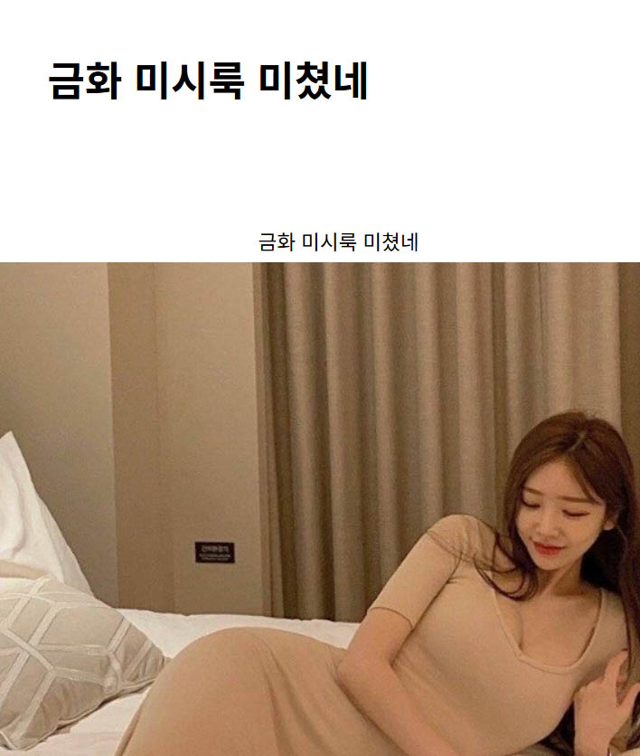 금화 미시룩 미쳤네