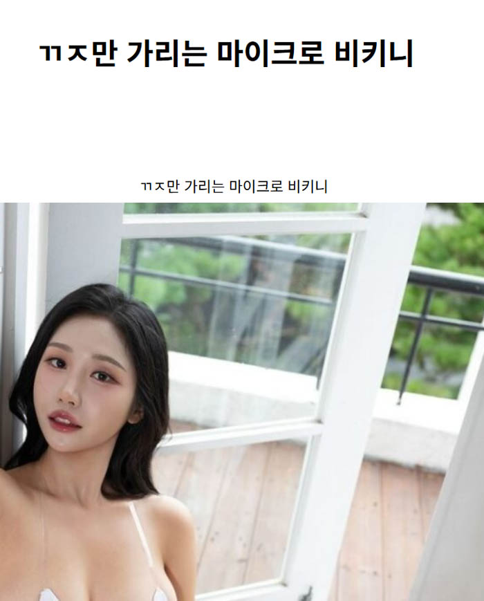 ㄲㅈ만 가리는 마이크로 비키니