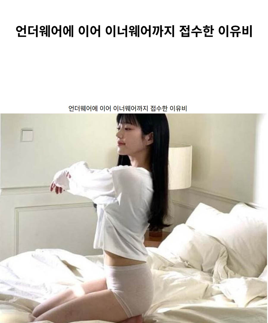 언더웨어에 이어 이너웨어까지 접수한 이유비