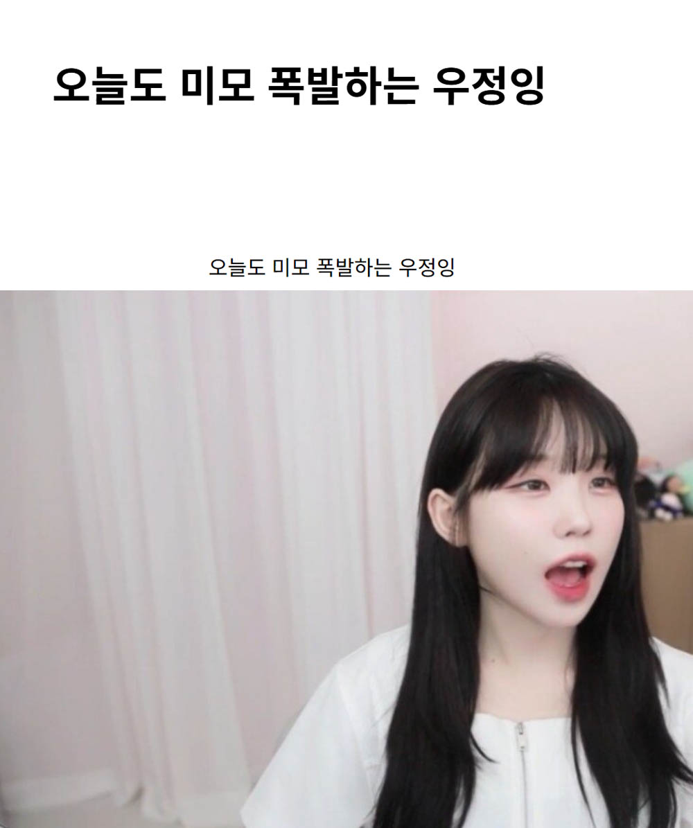 오늘도 미모 폭발하는 우정잉