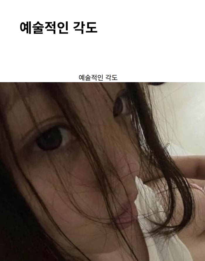예술적인 각도