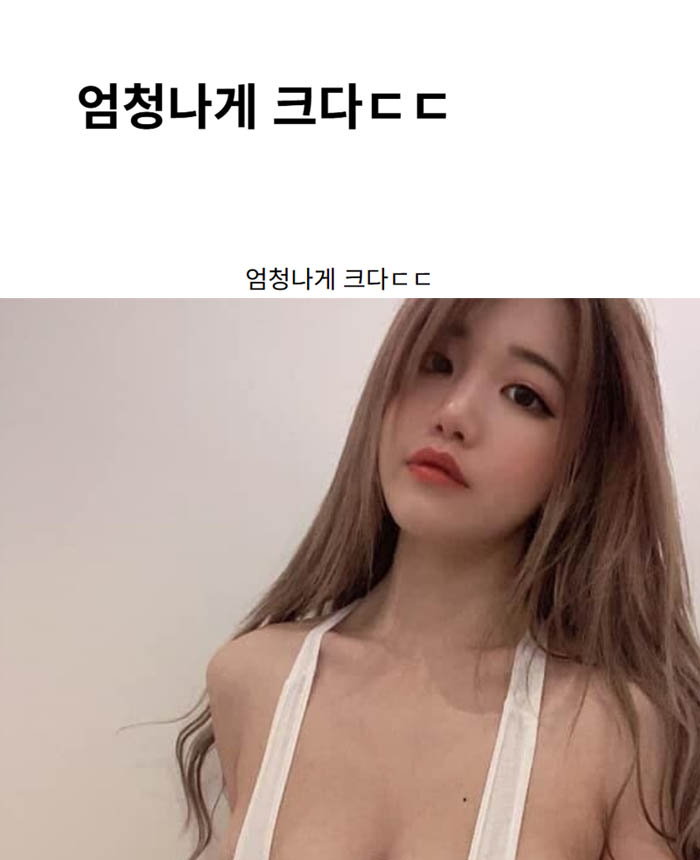 엄청나게 크다ㄷㄷ