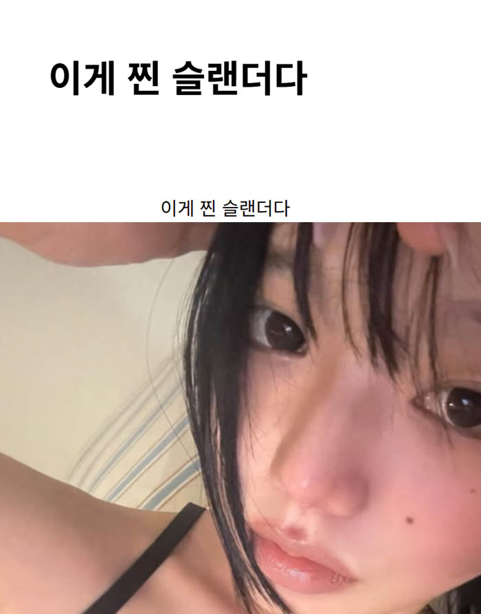 이게 찐 슬랜더다
