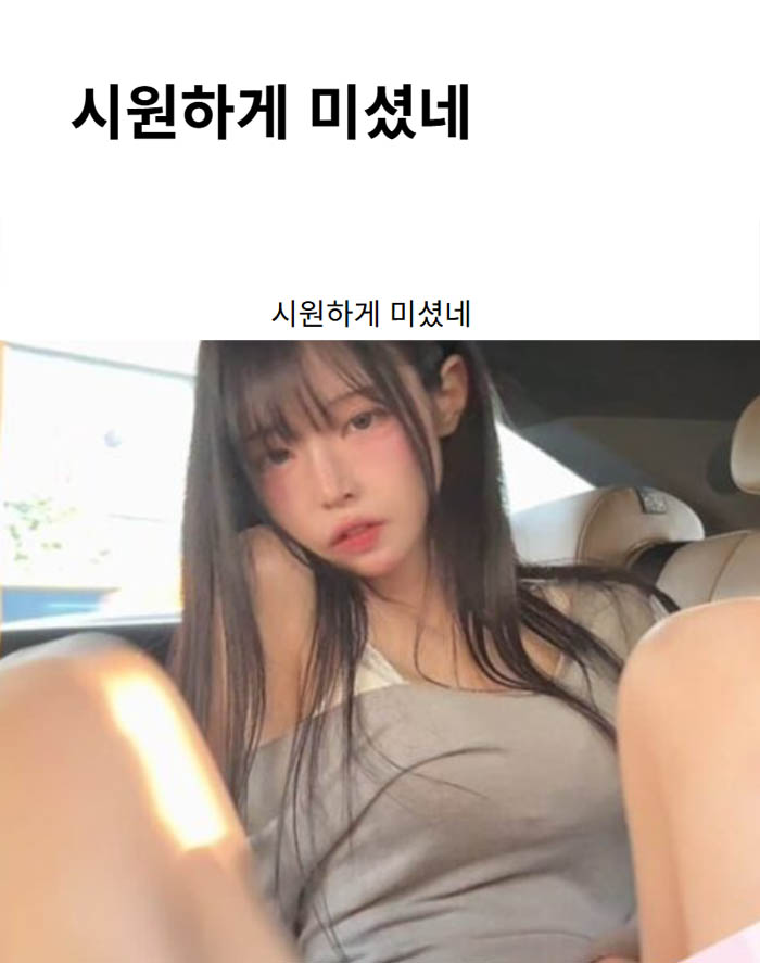 시원하게 미셨네