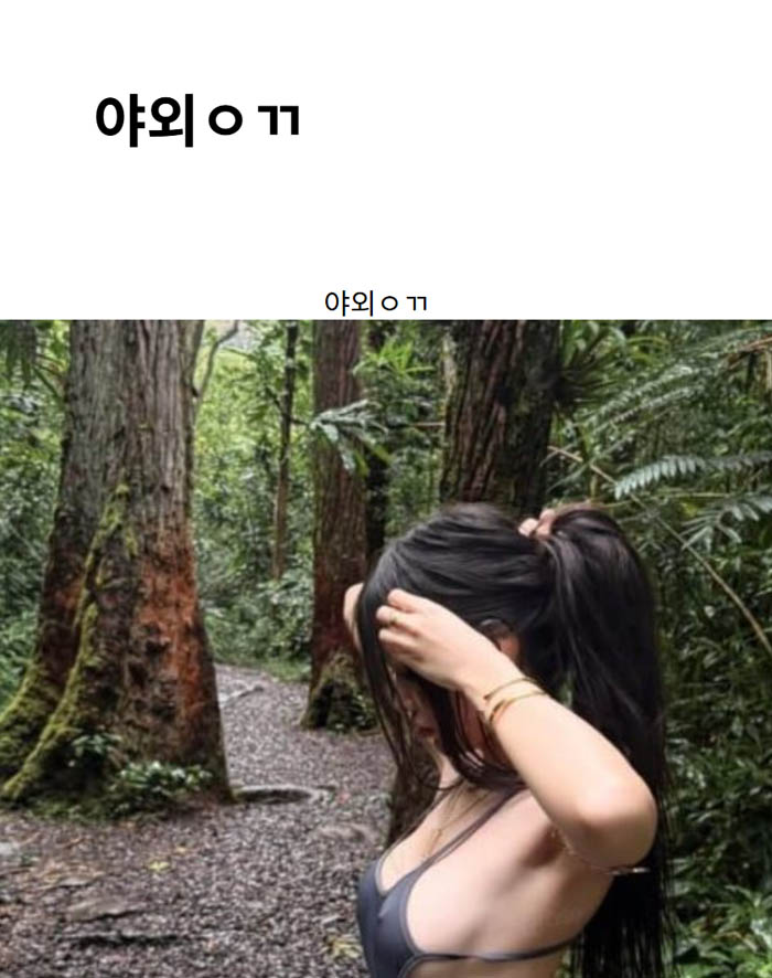 야외ㅇㄲ