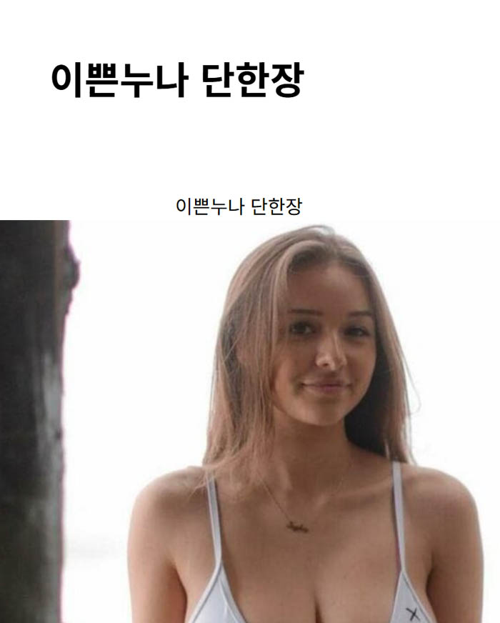 이쁜누나 단한장