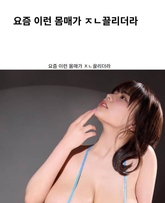 요즘 이런 몸매가 ㅈㄴ끌리더라