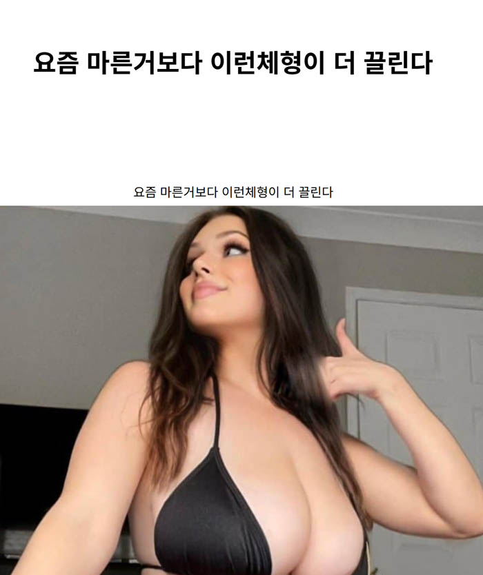 요즘 마른거보다 이런체형이 더 끌린다