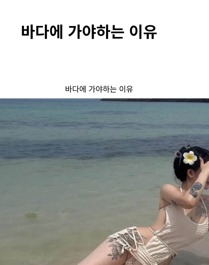 바다에 가야하는 이유