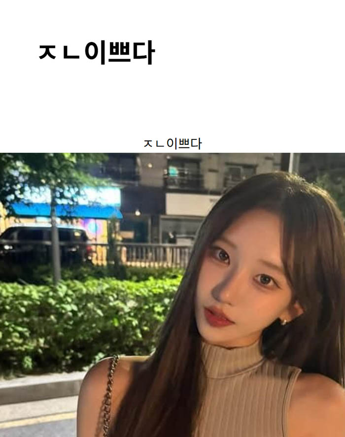 ㅈㄴ이쁘다