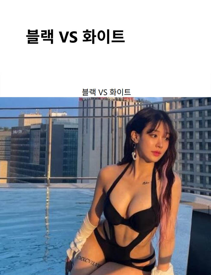 블랙 VS 화이트