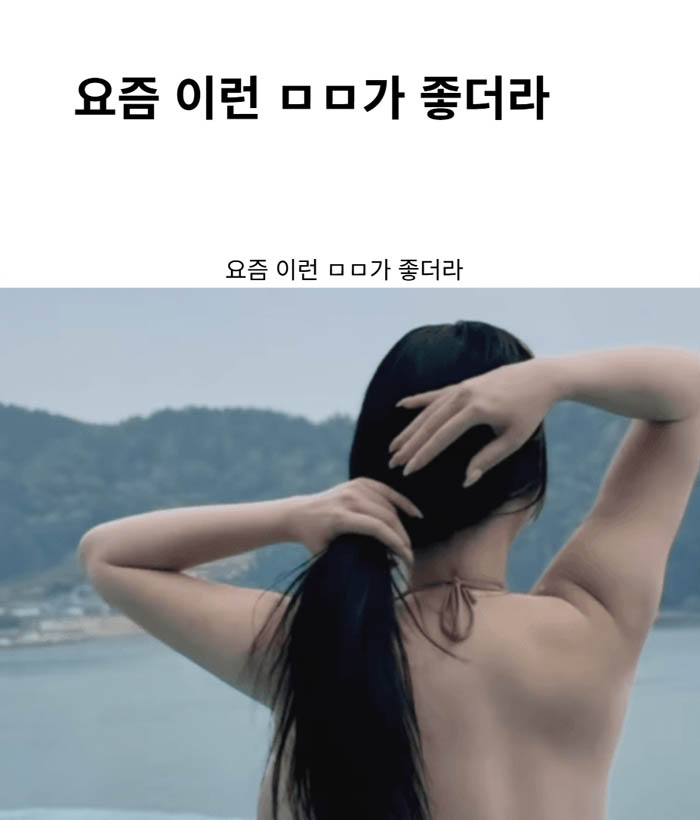 요즘 이런 ㅁㅁ가 좋더라
