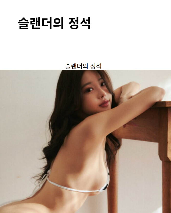슬랜더의 정석