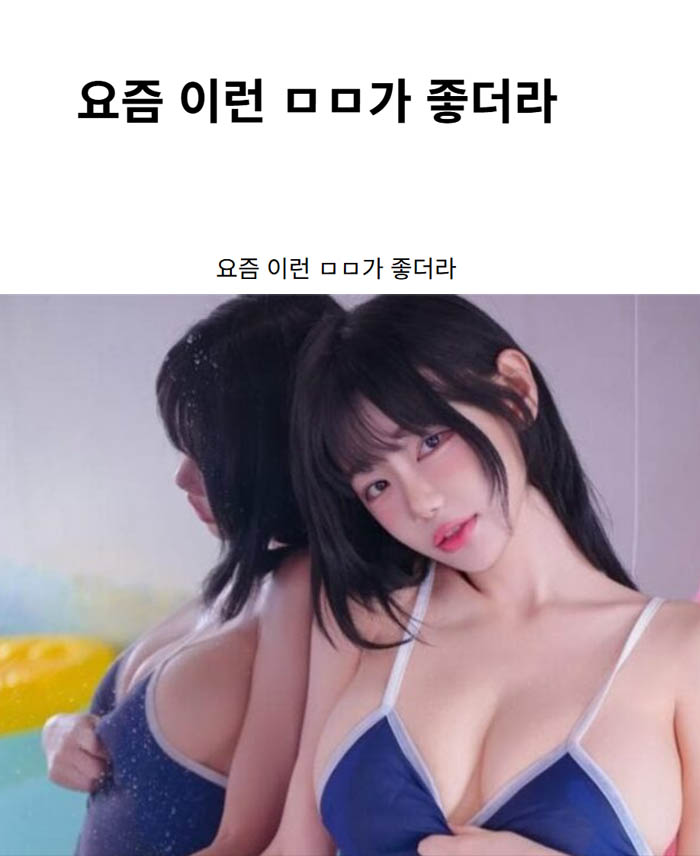 요즘 이런 ㅁㅁ가 좋더라