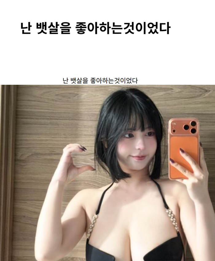 난 뱃살을 좋아하는것이었다